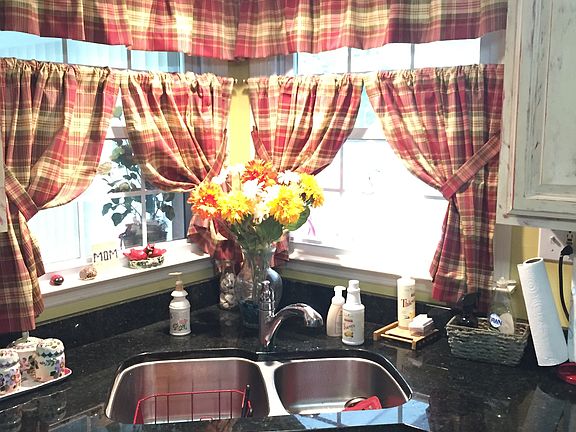 Corner sink looks out back 