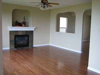 Downstairs has all new hardwood