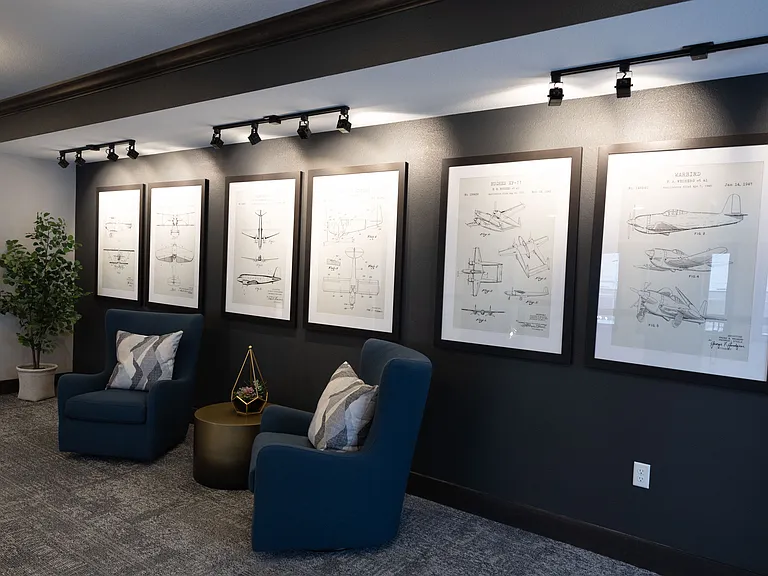 Mezzanine seating area