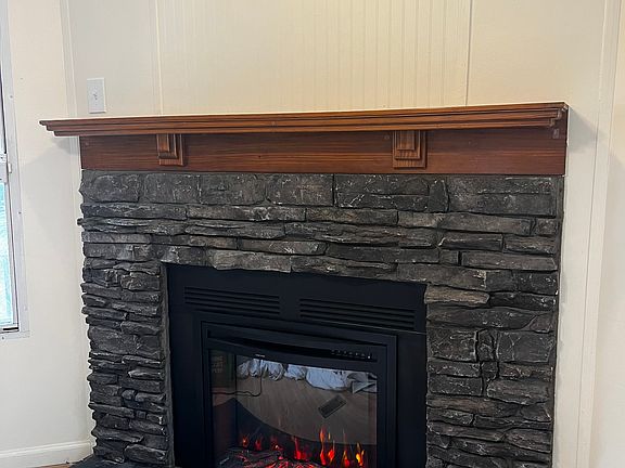 Living room with fireplace