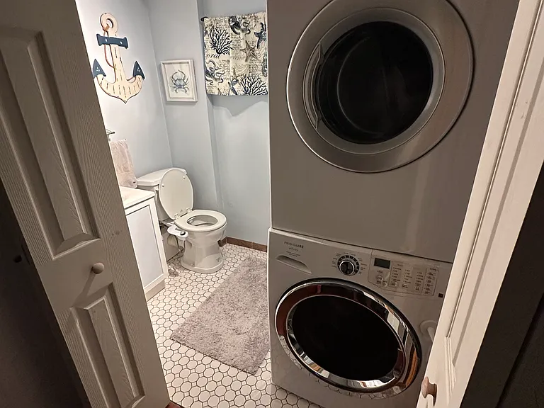 Downstairs / Bedroom half bath with Laundry