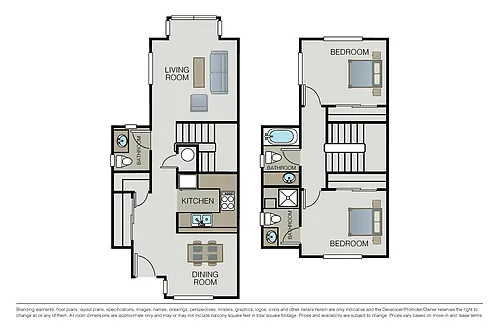 Floor plan Plan 2D Townhome