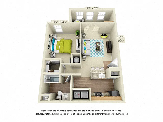 Floor plan The Grove with Sunroom