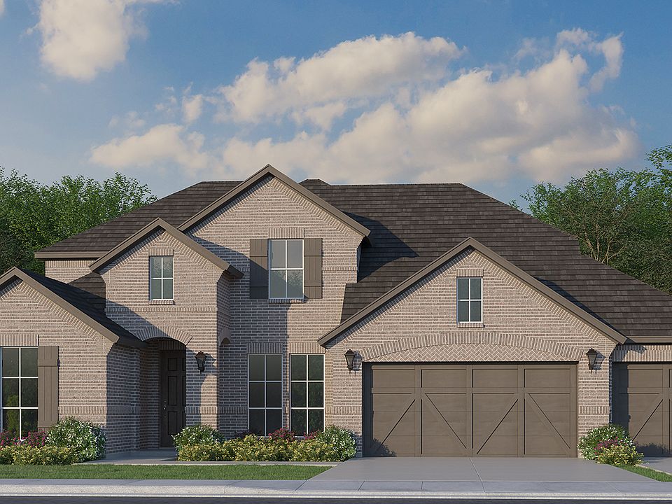 Plan 1686 Elevation A with 3 Car Garage