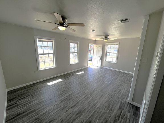 Living room and dining room