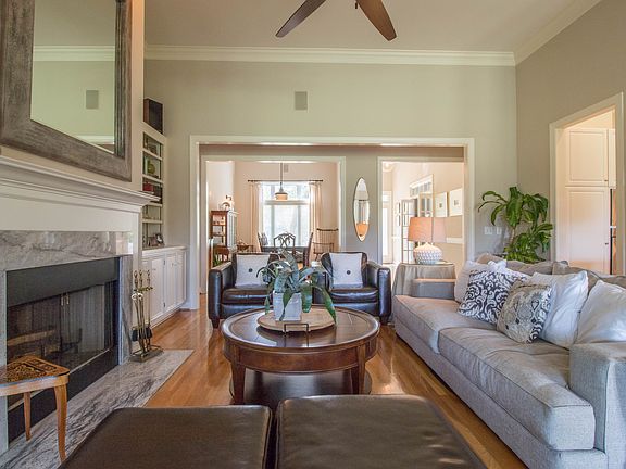 Fireplace + 12' ceilings