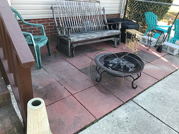 Small patio in backyard