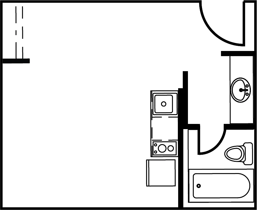 Floor plan Studio B