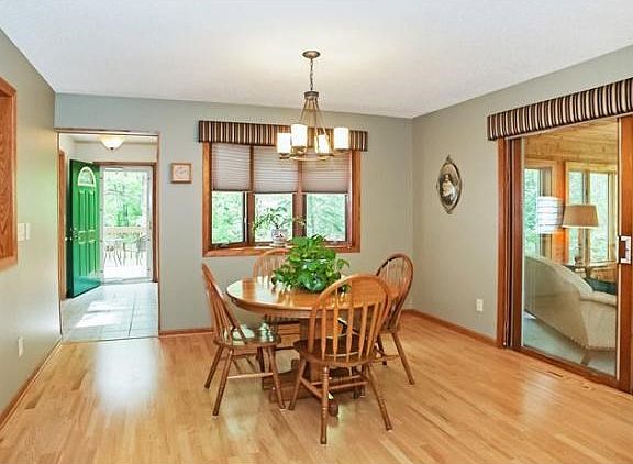 The main level has a nice engineered hardwood floor throughout most of this level. This formal dinin