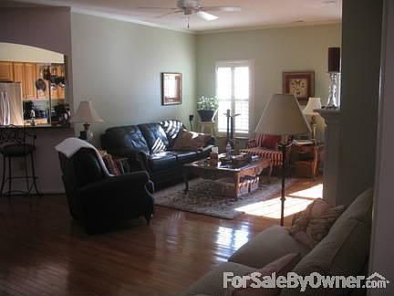 LIVING ROOM : More open visability into Living; Gas Fireplace on Right Wall