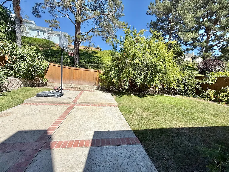 Spacious backyard