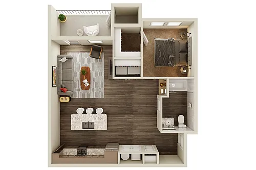 Floor plan One Bedroom