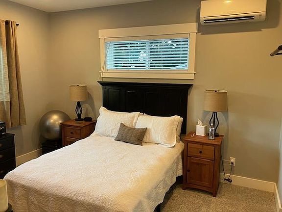 Bedroom can easily accommodate a king set.