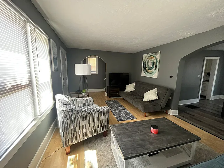 Sunny Living Room for relaxing and entertaining.