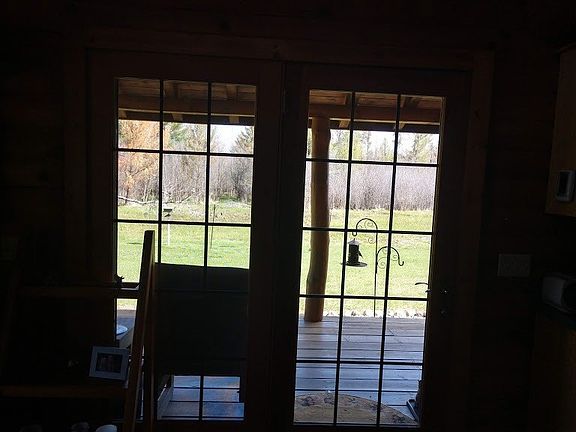 Patio leads to covered porch