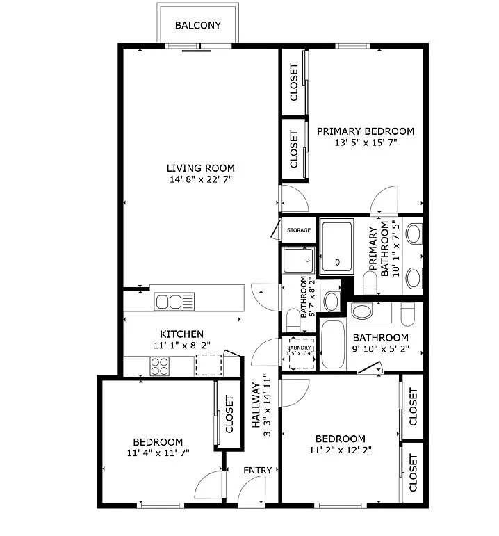 Floor plan 3X3 B1