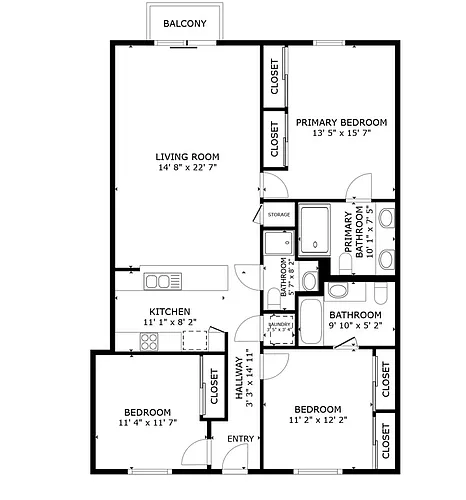 Floor plan 3X3 B1