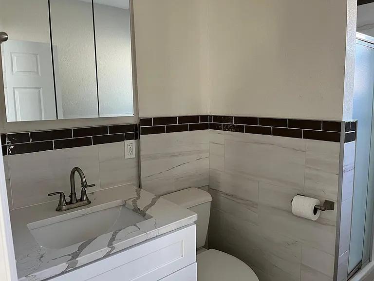 Remodel bathroom with shower