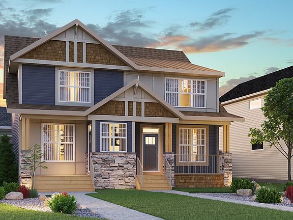 Brookfield Residential Semi D Craftsman Elevation