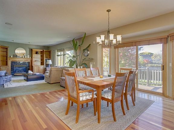 Open, great room floor plan with sight line from kitchen to living room.