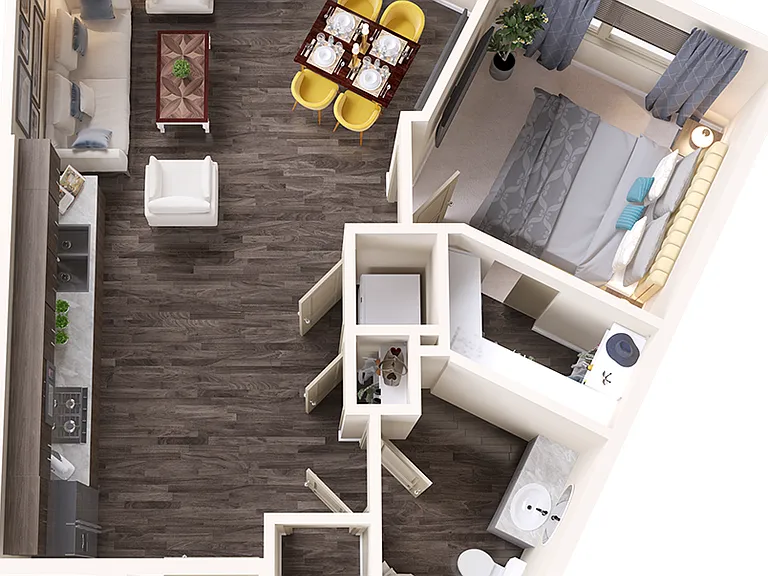 One Bedroom Apartment in Norman, Oklahoma with Large Walk-in Closets