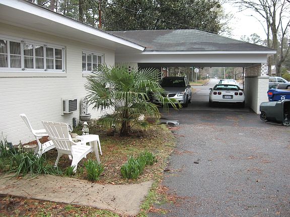view from rear of driveway