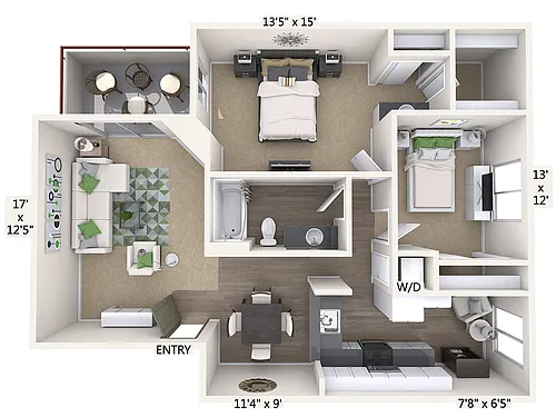 Floor plan B2R-B1-1000-1