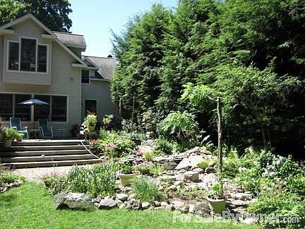 backyard view from the deck