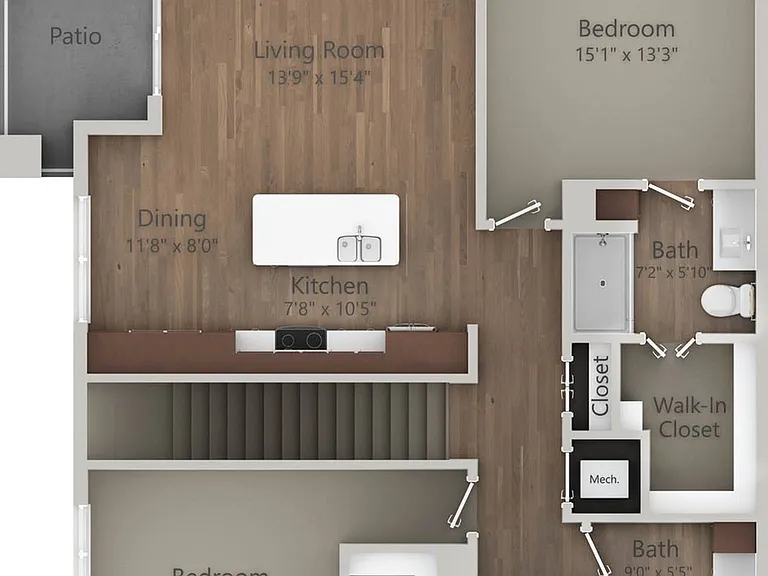 Floor Plan 2G | Drexel Ridge Apartments | Apartments in Oak Creek, WI Floor Plan 2G | Drexel Ridge Apartments | Apartments in Oak Creek, WI