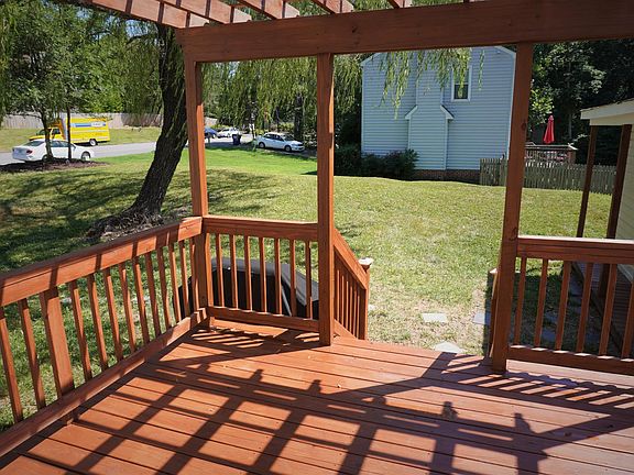 Back deck from french doors