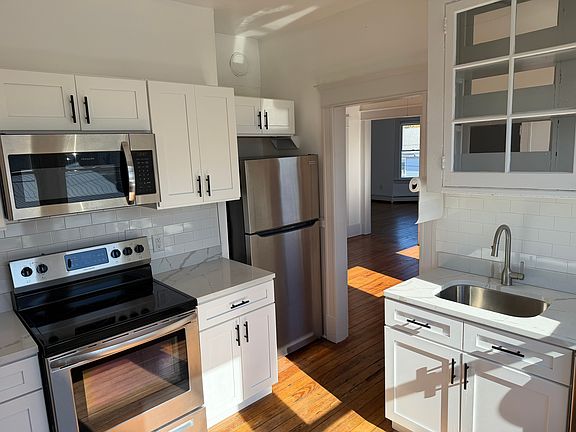 Updated kitchen with some original built-in cabinets