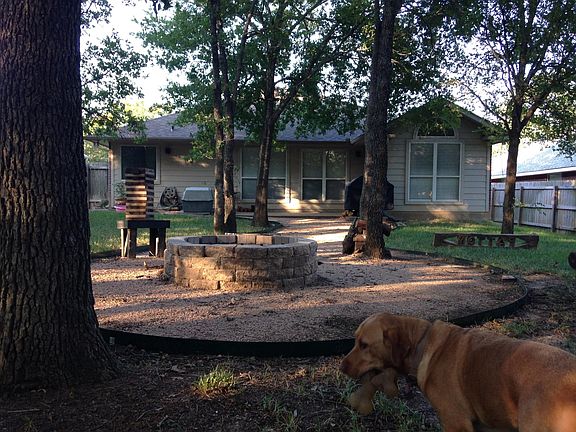 More backyard and firepit.