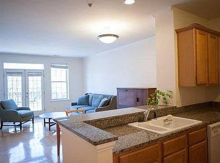 Living, dining, and kitchen space open floor plan