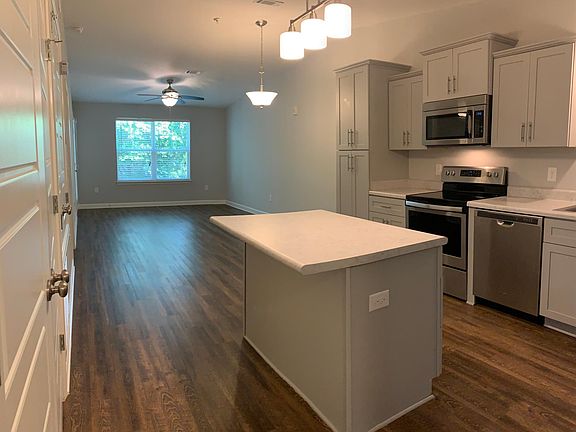 View from kitchen to living room