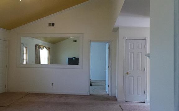 Living room with cathedral ceiling