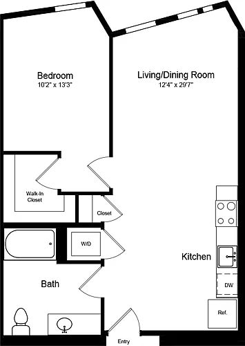 Floor plan 1 Bedroom A3
