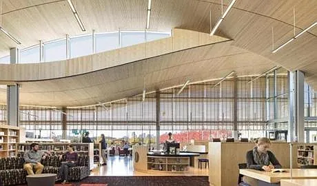 Inside the new Boston Public Library in Eastie.