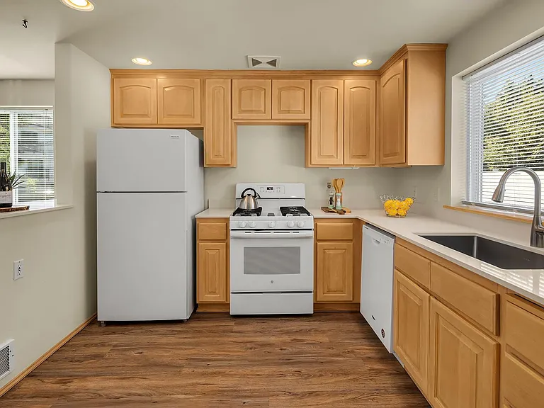 Refinished Maple cabinets.