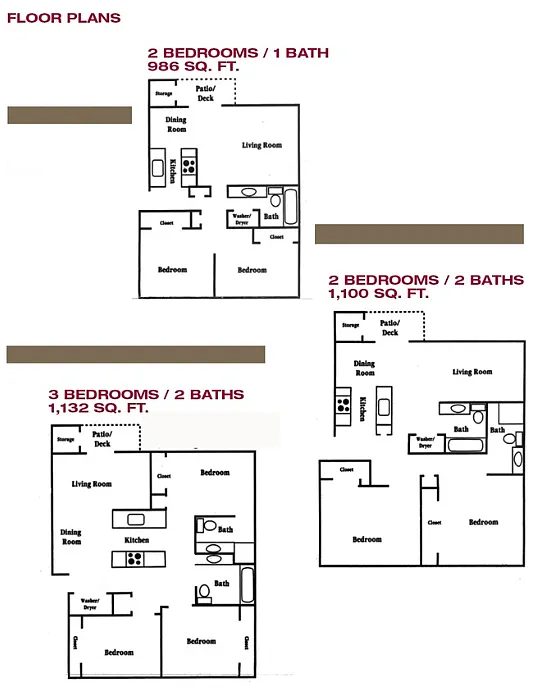 Floor plan 2 Bed 1 Bath