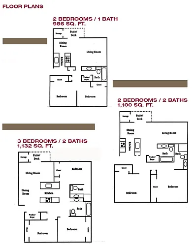 Floor plan 2 Bed 1 Bath