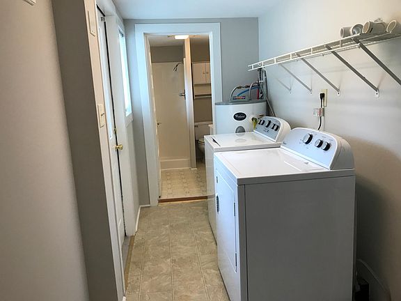Laundry with new whirlpool washer and dryer