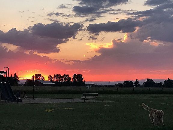 Sunset from breakfast nook