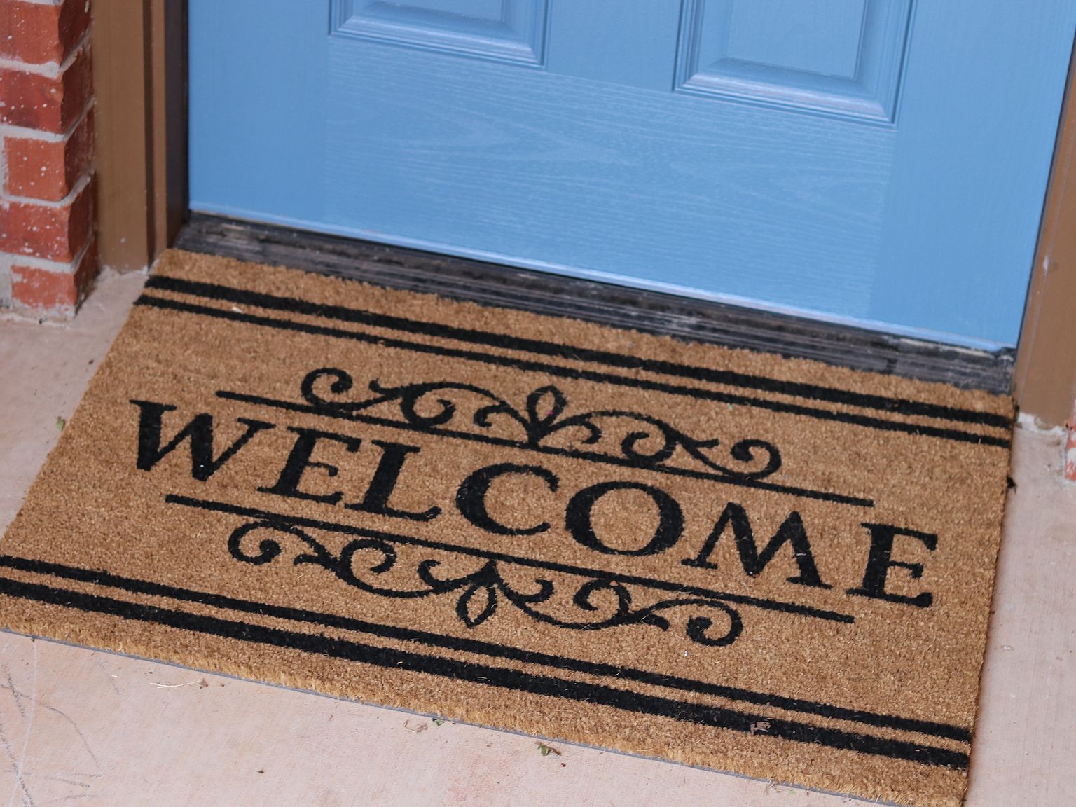 Welcome mat indoor rug Outside door mats Forrest entry mat Front door mat