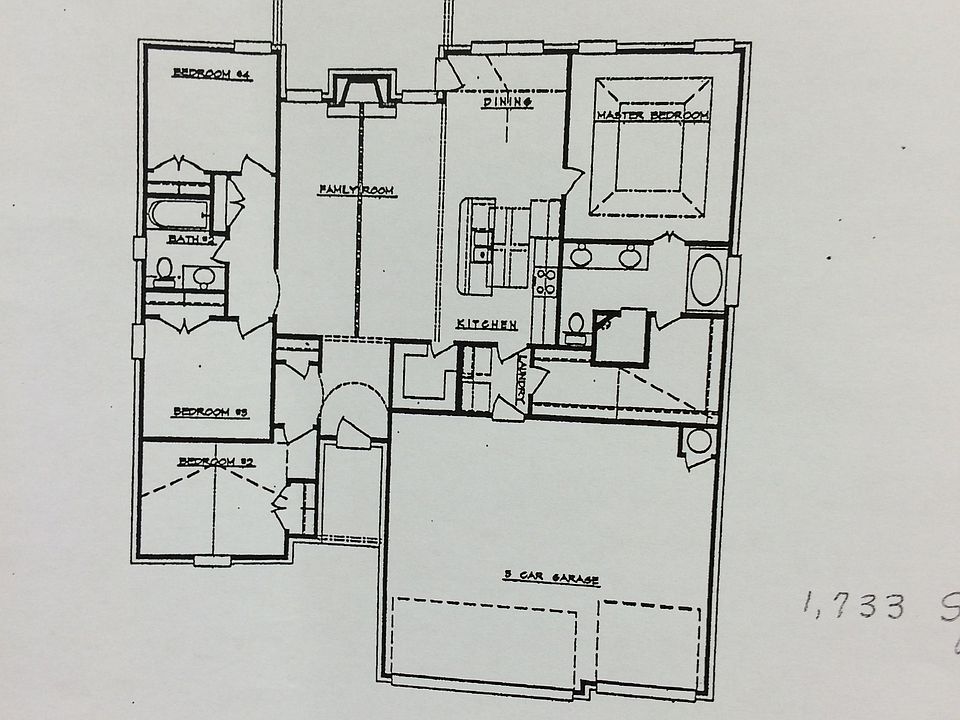 Floor plan, 1733 sq ft m/l