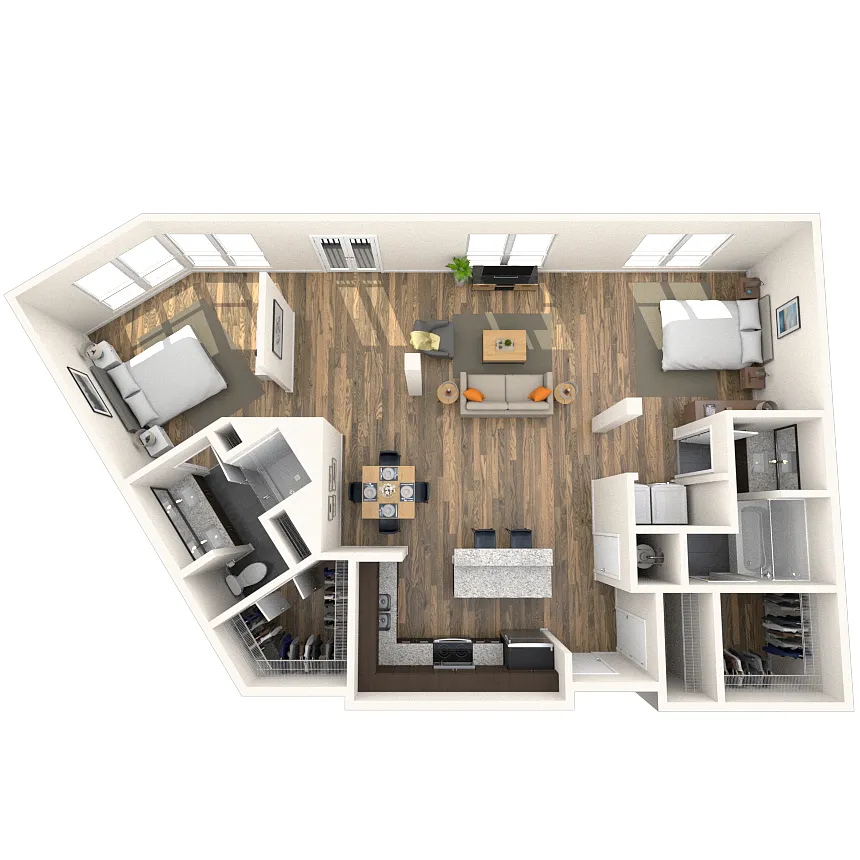Floor plan Loft 0x2 1151-1247 SF
