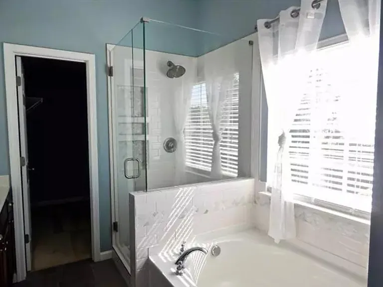 Master bath with Tub and upgraded Glass shower