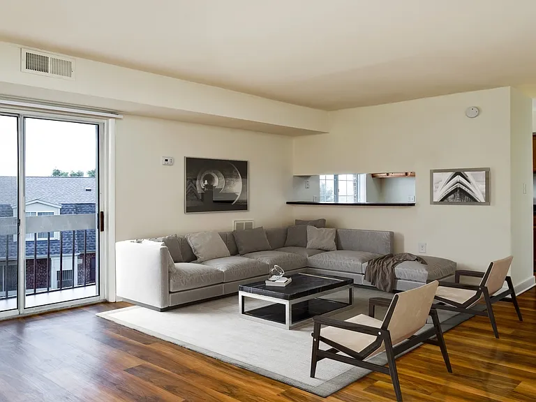 Spacious living room provides ample natural light
