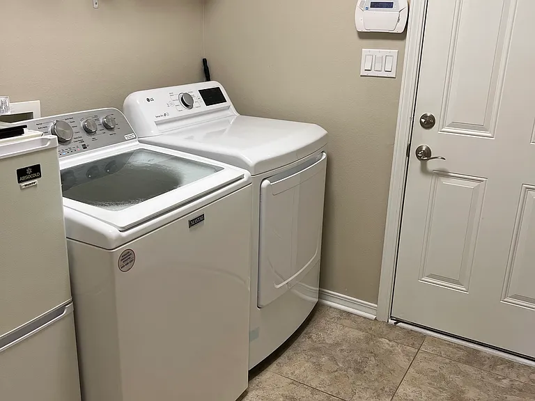 Washer and dryer and small refrigerator that could be used as a beverage fridge