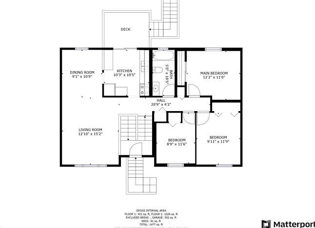 3 bed, 1.5 bath, 1388 sqft, $1,845 — Photo 3