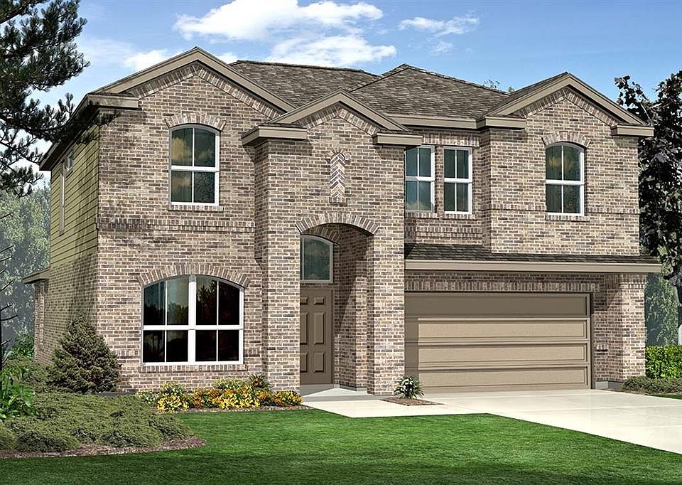 D.R. Horton's Redrock Floorplan Elevation B. Photos shown here may not depict the specified home & features included are for illustration purposes only